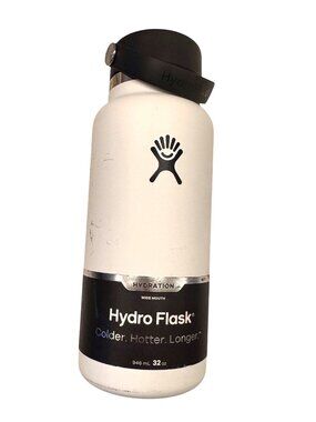 Hydro Flask Wide Mouth Hydration 32oz Flex Cap White NWT